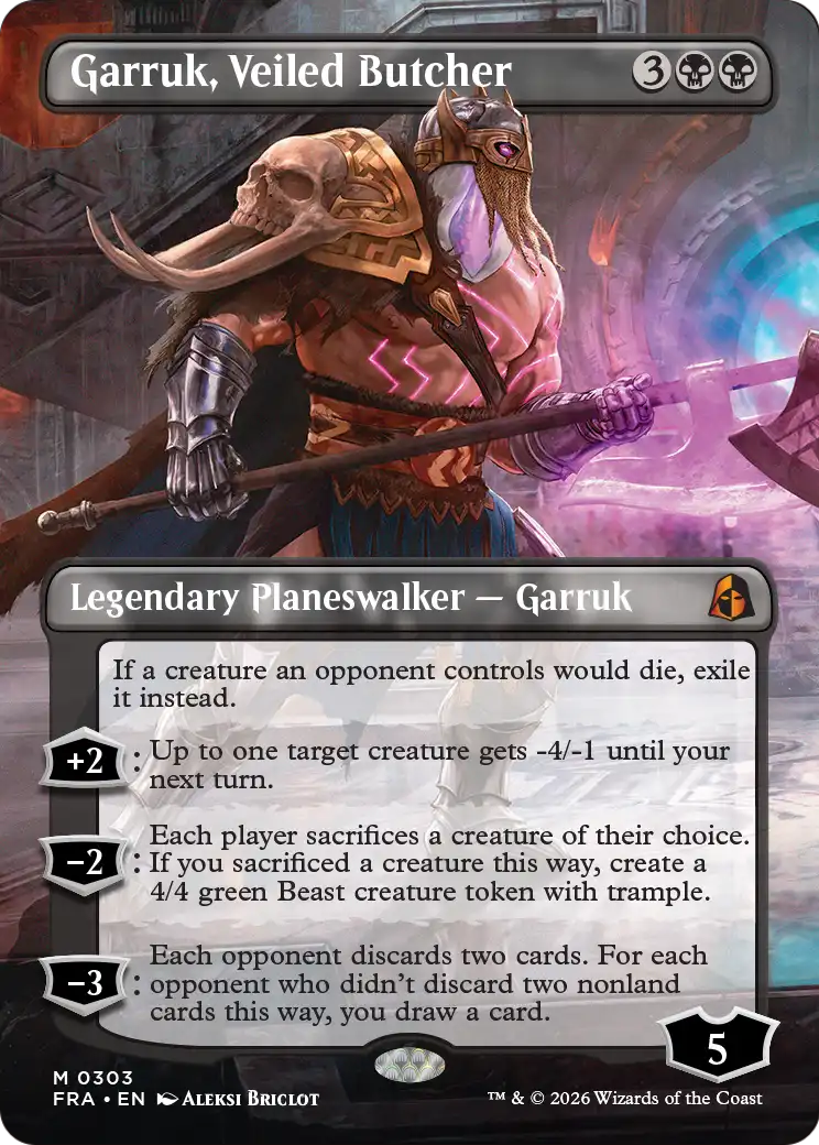 Garruk, Veiled Butcher (Borderless) [Reality Fracture] | Gate City Games LLC