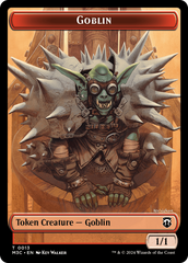 Goblin (Ripple Foil) // Tarmogoyf Double-Sided Token [Modern Horizons 3 Commander Tokens] | Gate City Games LLC