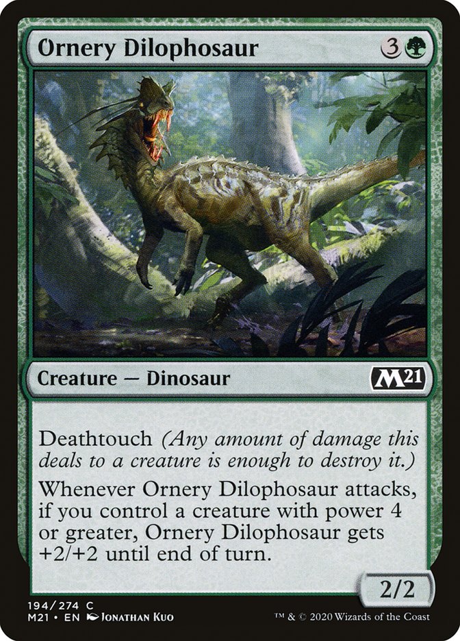 Ornery Dilophosaur [Core Set 2021] | Gate City Games LLC