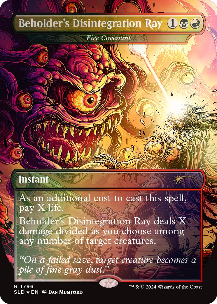 Beholder's Disintegration Ray - Fire Covenant (Rainbow Foil) [Secret Lair Drop Series] | Gate City Games LLC