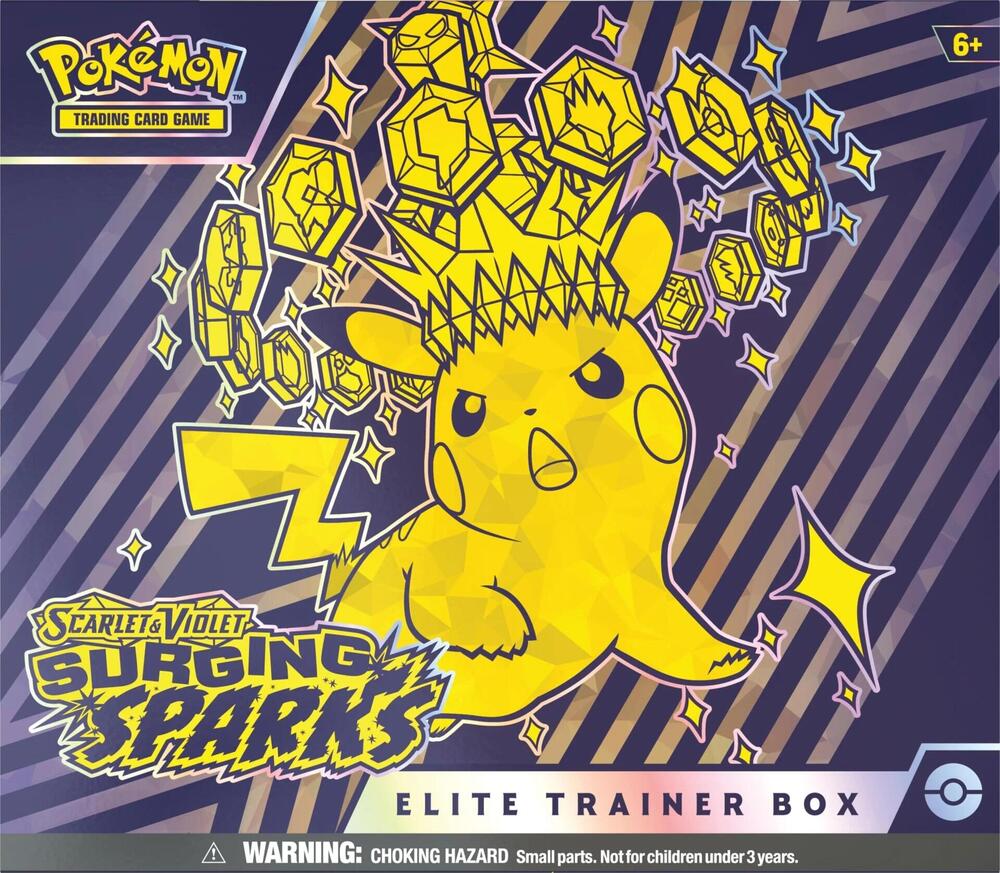 Pokemon TCG: Scarlet & Violet Surging Sparks Elite Trainer Box | Gate City Games LLC