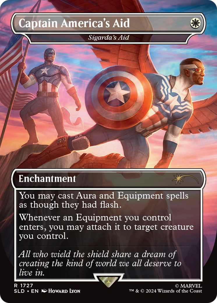 Captain America's Aid - Sigarda's Aid (Rainbow Foil) [Secret Lair Drop Series] | Gate City Games LLC