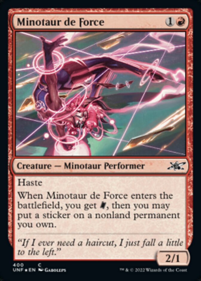 Minotaur de Force (Galaxy Foil) [Unfinity] | Gate City Games LLC