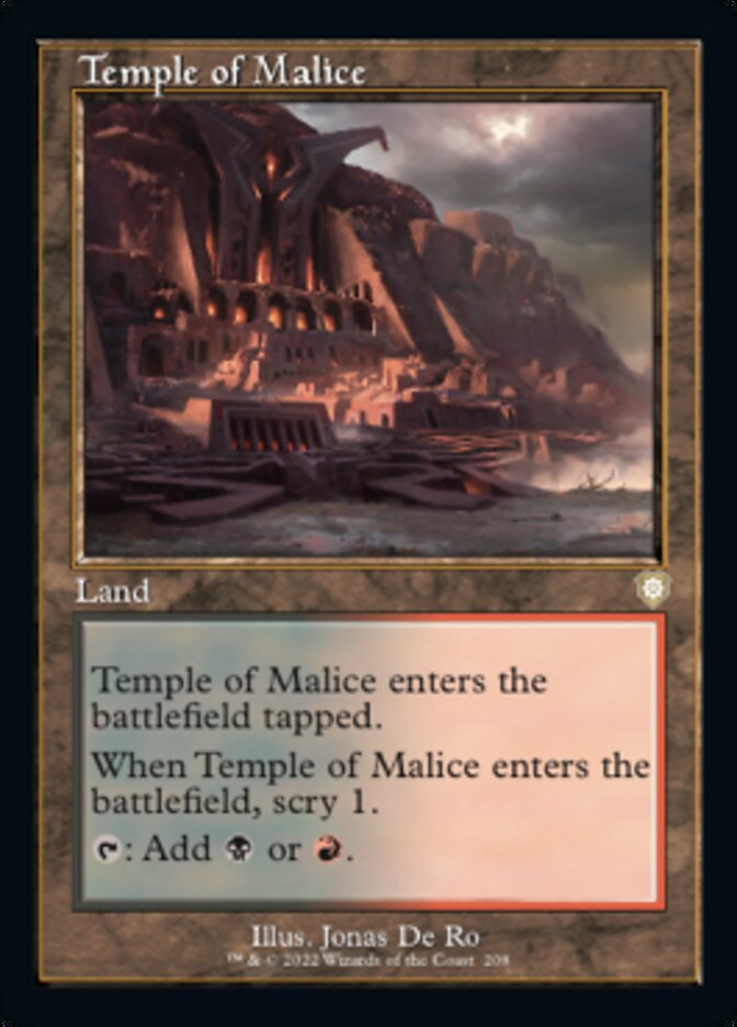 Temple of Malice (Retro) [The Brothers' War Commander] | Gate City Games LLC
