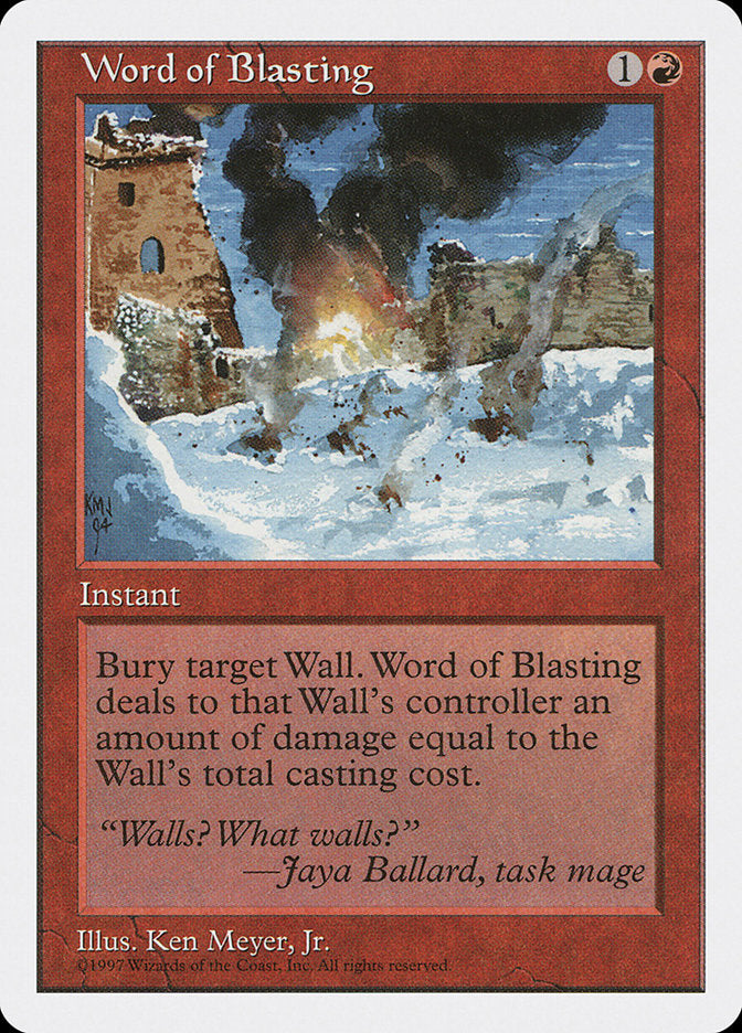Word of Blasting [Fifth Edition] | Gate City Games LLC