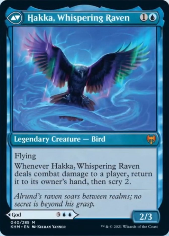 Alrund, God of the Cosmos // Hakka, Whispering Raven [Kaldheim] | Gate City Games LLC