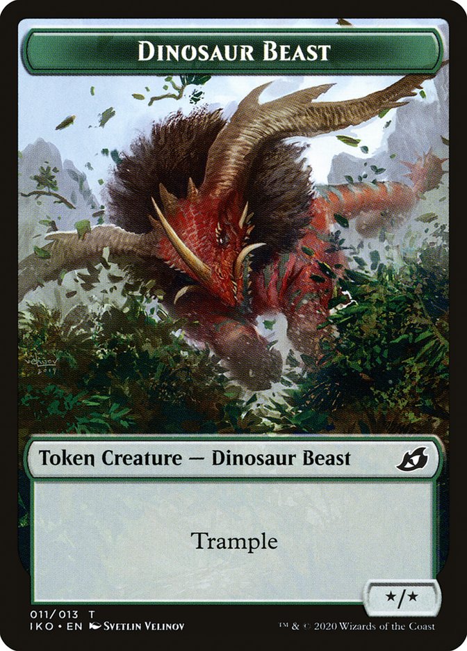 Dinosaur Beast Token [Ikoria: Lair of Behemoths Tokens] | Gate City Games LLC
