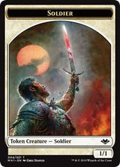 Soldier (004) // Serra the Benevolent Emblem (020) Double-Sided Token [Modern Horizons Tokens] | Gate City Games LLC