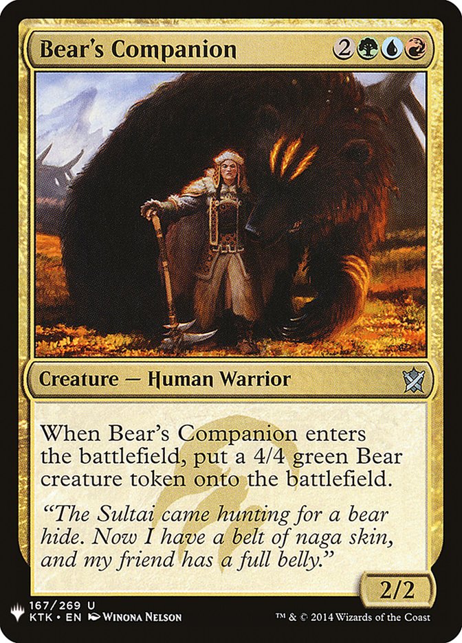 Bear's Companion [Mystery Booster] | Gate City Games LLC