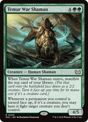 Temur War Shaman [Duskmourn: House of Horror Commander] | Gate City Games LLC