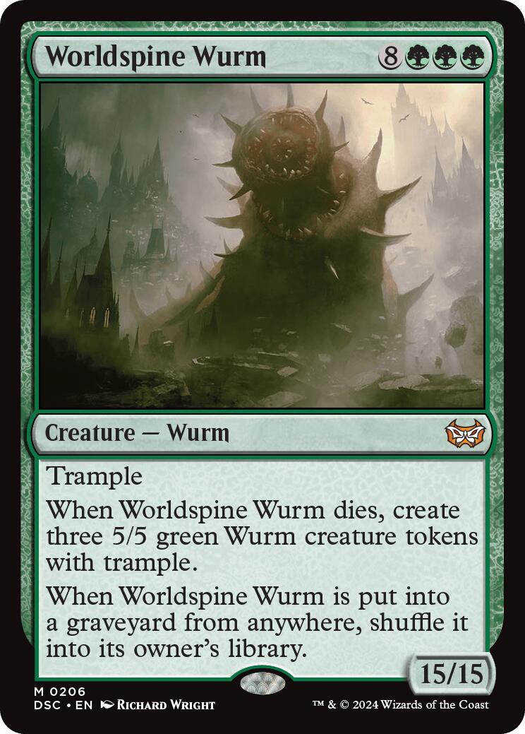 Worldspine Wurm [Duskmourn: House of Horror Commander] | Gate City Games LLC