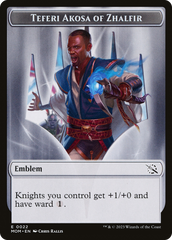 Treasure (21) // Teferi Akosa of Zhalfir Emblem Double-Sided Token [March of the Machine Tokens] | Gate City Games LLC