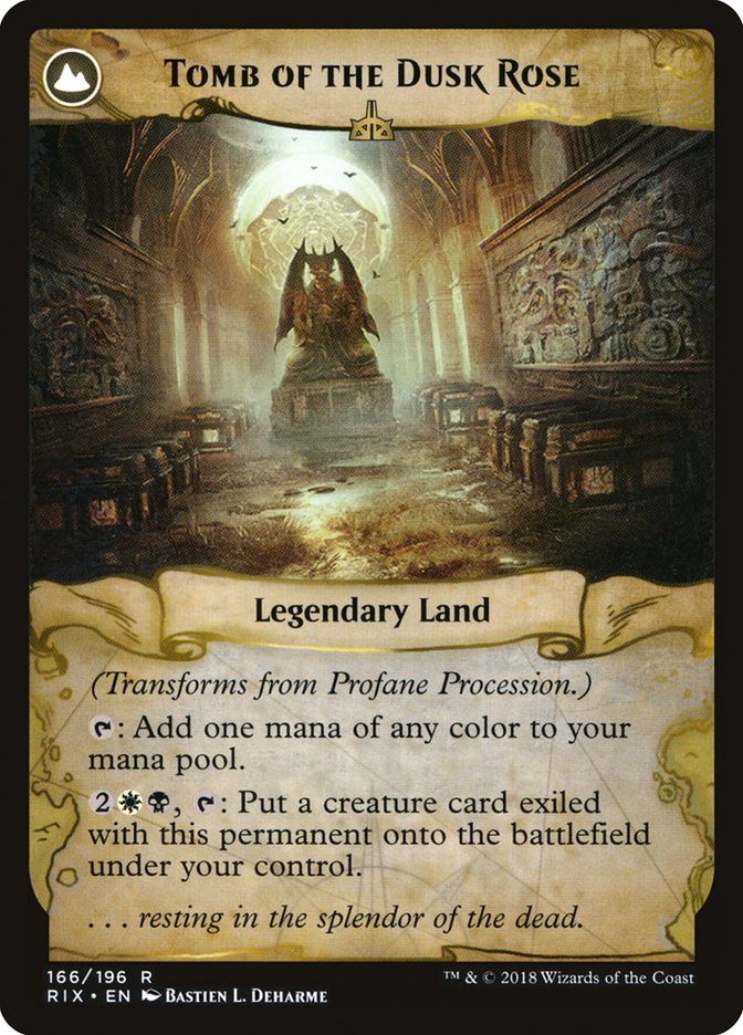 Profane Procession // Tomb of the Dusk Rose [Rivals of Ixalan] | Gate City Games LLC