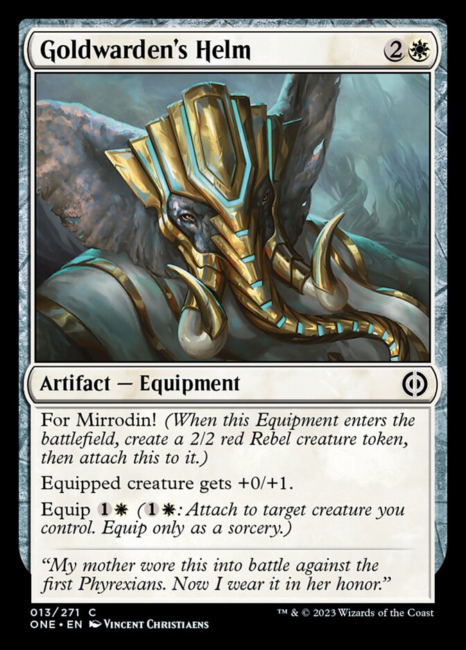 Goldwarden's Helm [Phyrexia: All Will Be One] | Gate City Games LLC