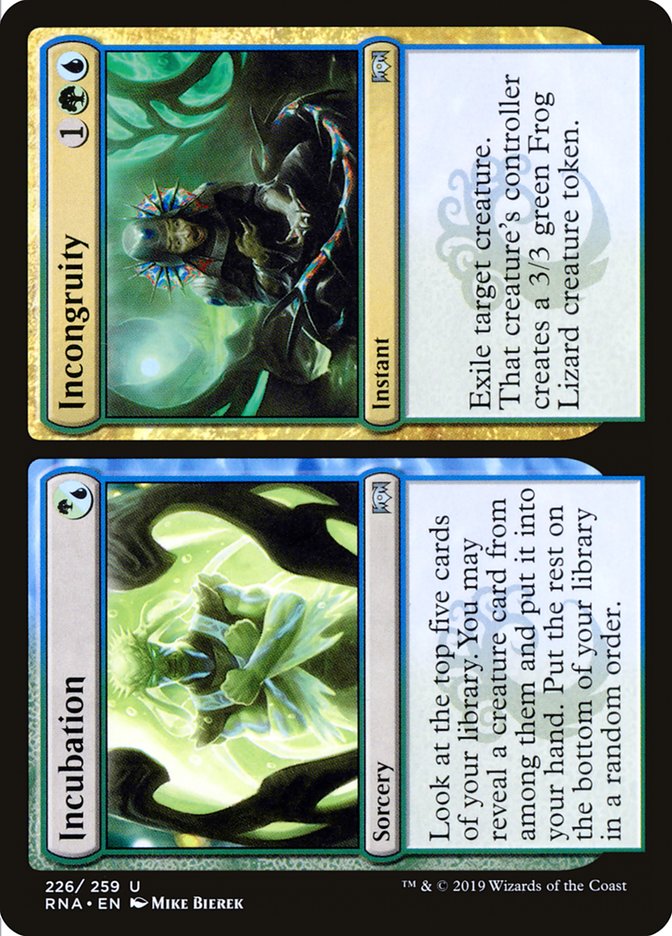 Incubation // Incongruity [Ravnica Allegiance] | Gate City Games LLC