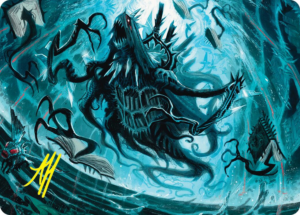 Overlord of the Floodpits Art Card (Gold-Stamped Signature) [Duskmourn: House of Horror Art Series] | Gate City Games LLC