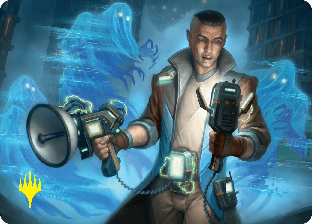 Paranormal Analyst Art Card (Gold-Stamped Signature) [Duskmourn: House of Horror Art Series] | Gate City Games LLC