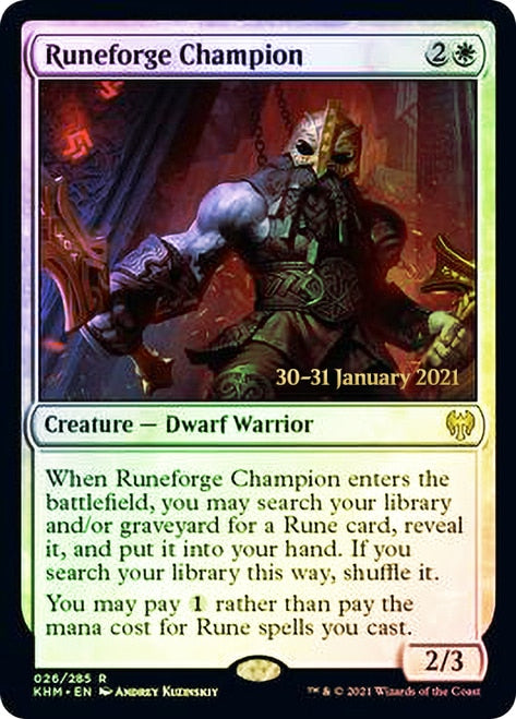 Runeforge Champion [Kaldheim Prerelease Promos] | Gate City Games LLC