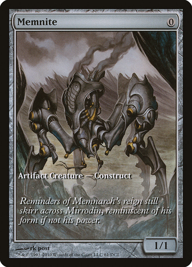 Memnite (Game Day) (Extended Art) [Scars of Mirrodin Promos] | Gate City Games LLC