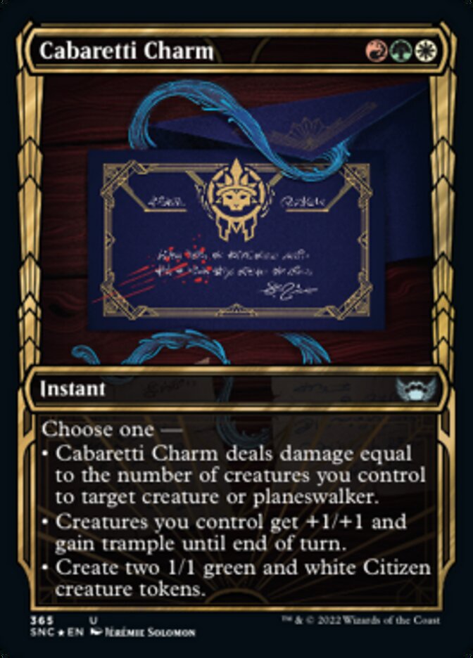 Cabaretti Charm (Showcase Golden Age Gilded Foil) [Streets of New Capenna] | Gate City Games LLC