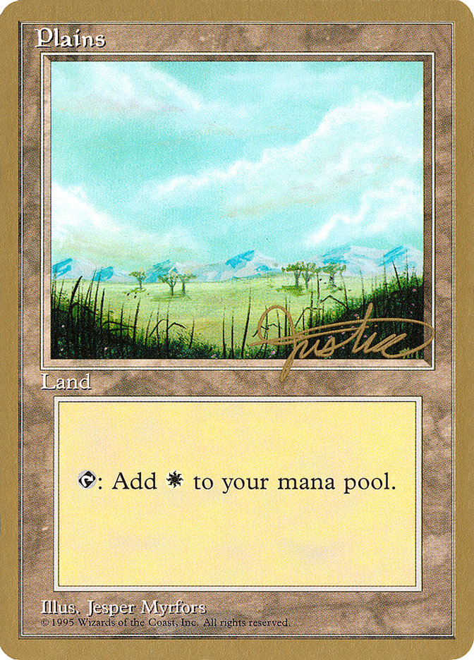 Plains (mj365) (Mark Justice) [Pro Tour Collector Set] | Gate City Games LLC
