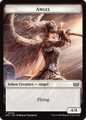 Angel // Glimmer Double-Sided Token [Duskmourn: House of Horror Commander Tokens] | Gate City Games LLC