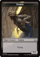 Demon // Bird Double-Sided Token [Duskmourn: House of Horror Commander Tokens] | Gate City Games LLC