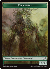 Elemental // Bird Double-Sided Token [Duskmourn: House of Horror Commander Tokens] | Gate City Games LLC