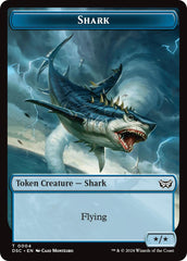 Shark // Copy Double-Sided Token [Duskmourn: House of Horror Commander Tokens] | Gate City Games LLC