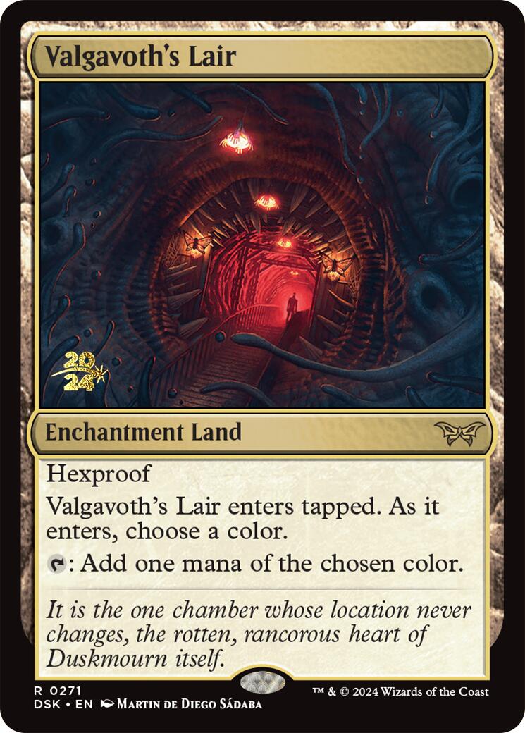 Valgavoth's Lair [Duskmourn: House of Horror Prerelease Promos] | Gate City Games LLC