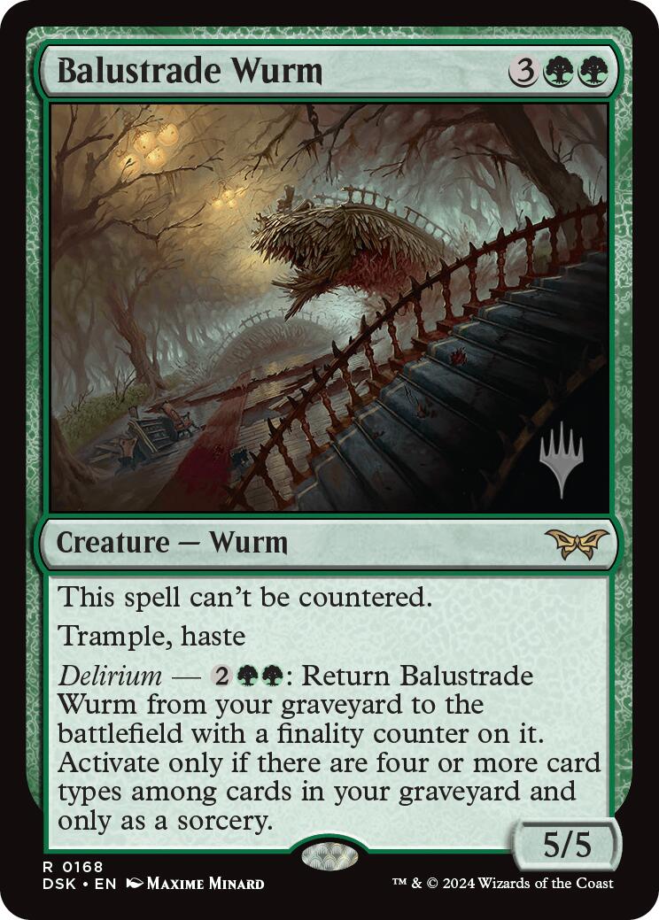 Balustrade Wurm [Duskmourn: House of Horror Promos] | Gate City Games LLC