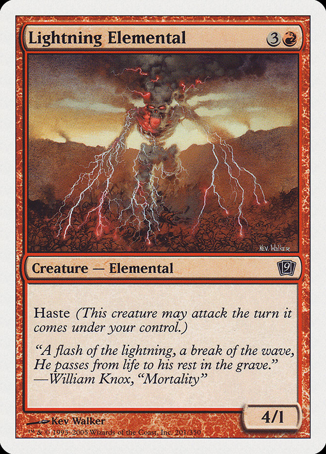 Lightning Elemental [Ninth Edition] | Gate City Games LLC