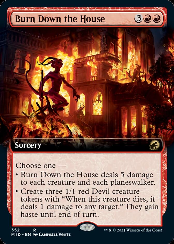 Burn Down the House (Extended Art) [Innistrad: Midnight Hunt] | Gate City Games LLC