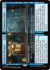 Central Elevator // Promising Stairs [Duskmourn: House of Horror Prerelease Promos] | Gate City Games LLC