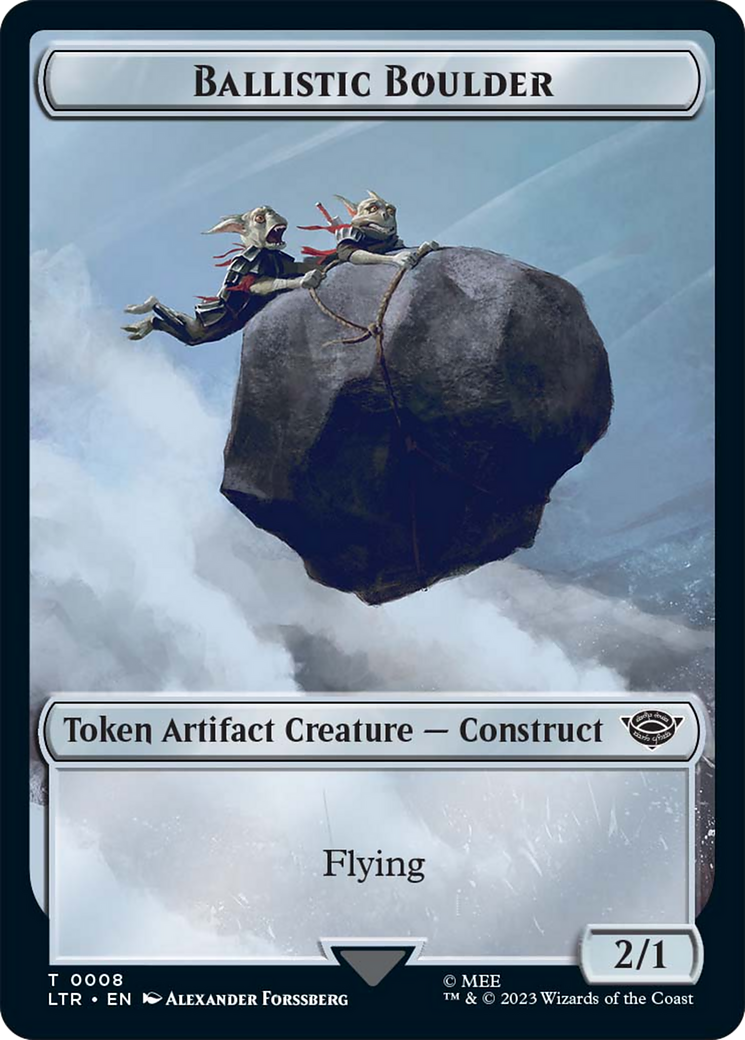 Ballistic Boulder // Food Token (11) Double-Sided Token [The Lord of the Rings: Tales of Middle-Earth Tokens] | Gate City Games LLC