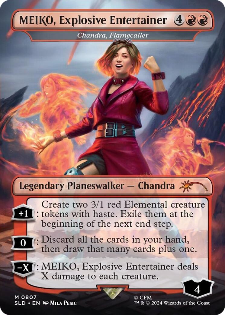 MEIKO, Explosive Entertainer - Chandra, Flamecaller (Japanese) [Secret Lair Drop Series] | Gate City Games LLC