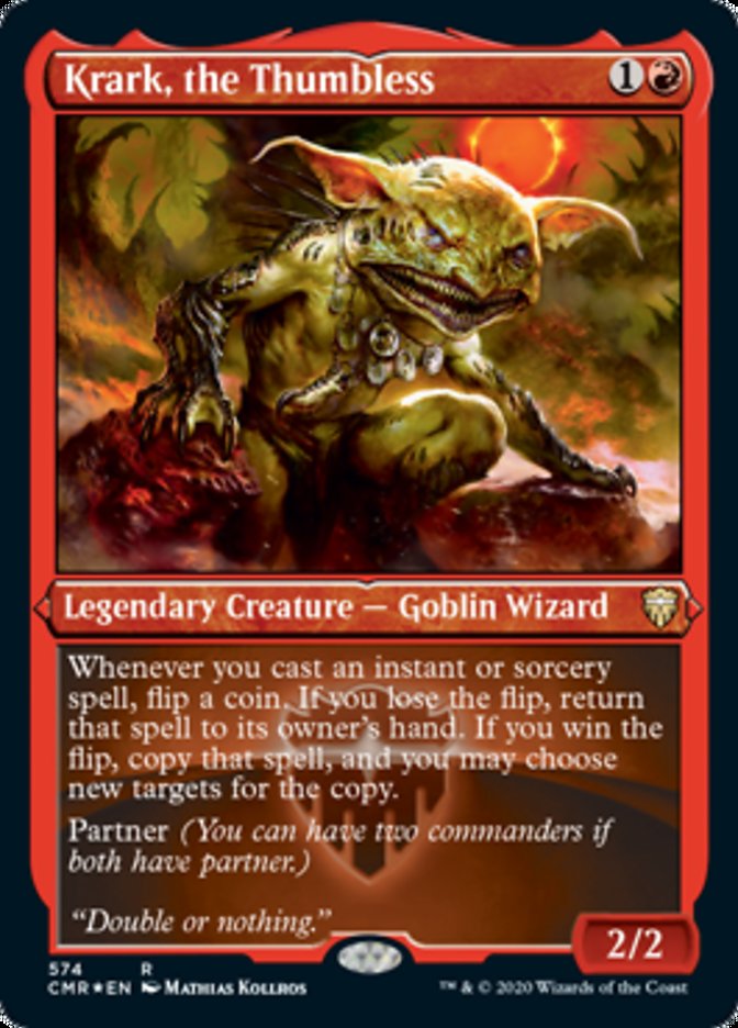 Krark, the Thumbless (Etched) [Commander Legends] | Gate City Games LLC