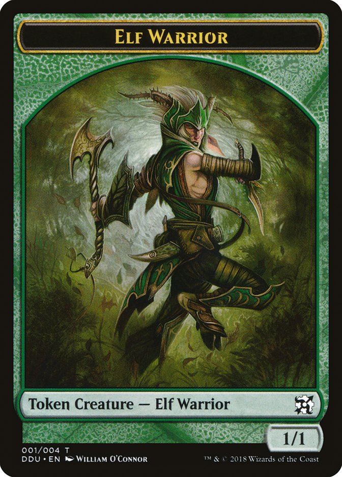 Elf Warrior Token [Duel Decks: Elves vs. Inventors Tokens] | Gate City Games LLC