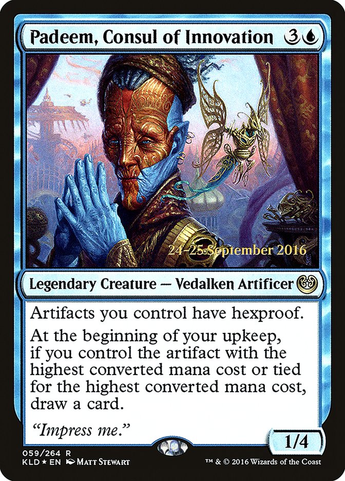 Padeem, Consul of Innovation [Kaladesh Prerelease Promos] | Gate City Games LLC