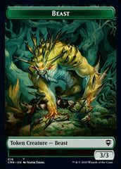 Beast (18) // Beast (19) Double-Sided Token [Commander Legends Tokens] | Gate City Games LLC
