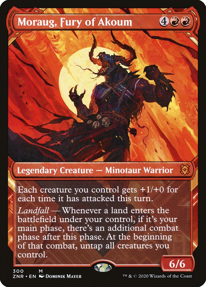 Moraug, Fury of Akoum (Showcase) [Zendikar Rising] | Gate City Games LLC