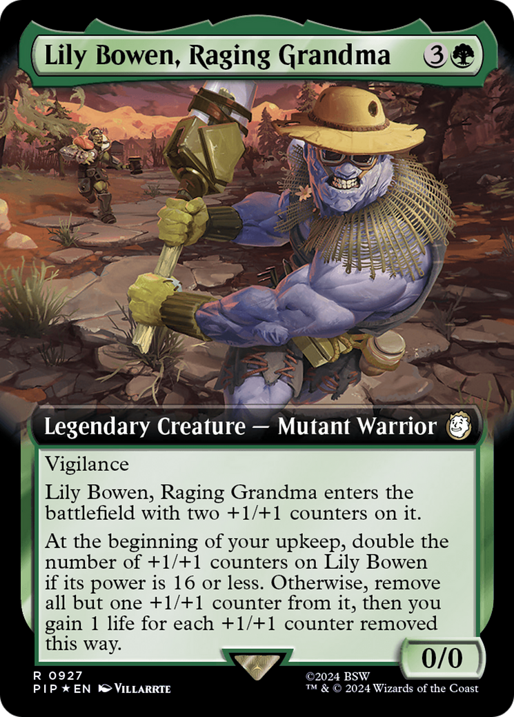 Lily Bowen, Raging Grandma (Extended Art) (Surge Foil) [Fallout] | Gate City Games LLC