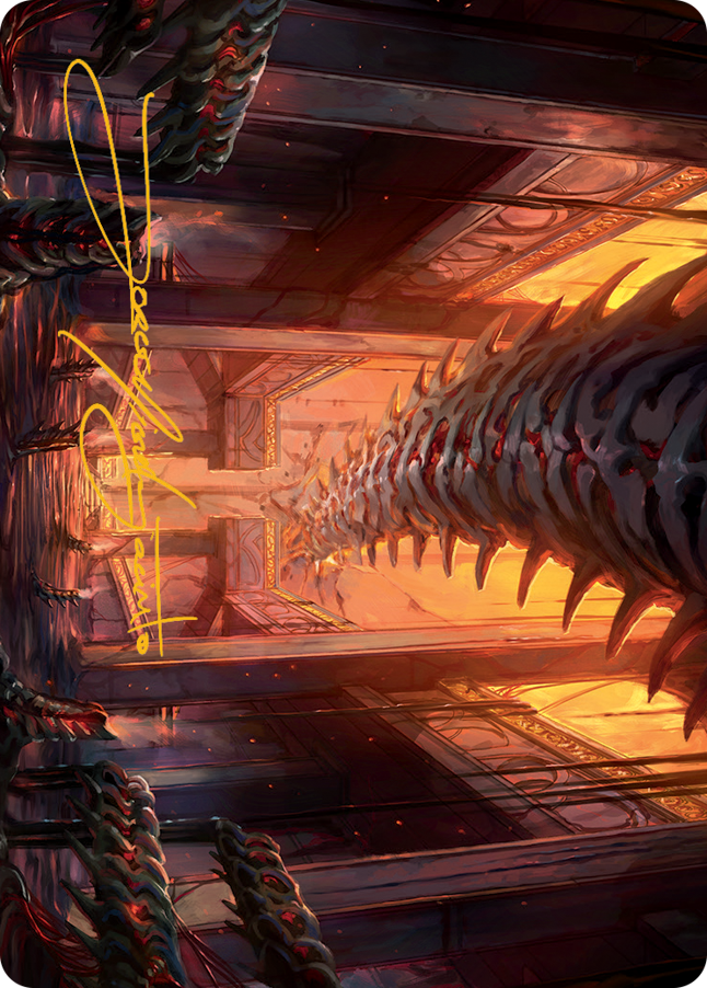 Bloodfell Caves Art Card (Gold-Stamped Signature) [March of the Machine Art Series] | Gate City Games LLC