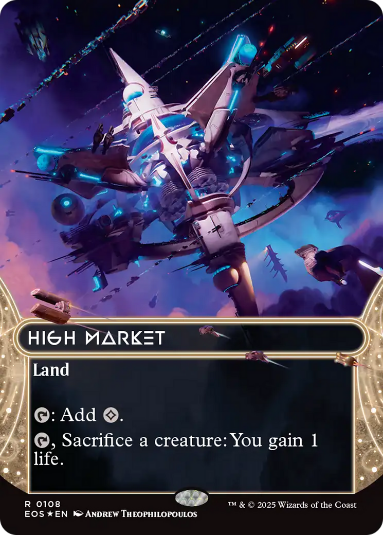 High Market (0108) (Borderless) (Galaxy Foil) [Edge of Eternities: Stellar Sights] | Gate City Games LLC