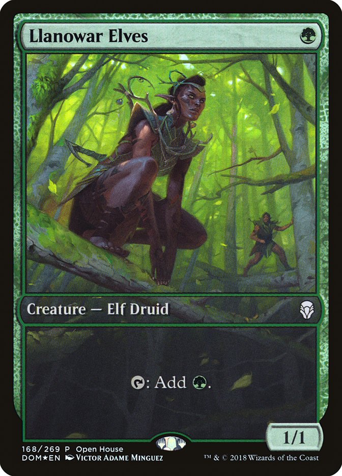 Llanowar Elves (Open House) [Dominaria Promos] | Gate City Games LLC