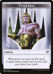 Human Warrior // Tyvar Kell Emblem Double-Sided Token [Kaldheim Tokens] | Gate City Games LLC