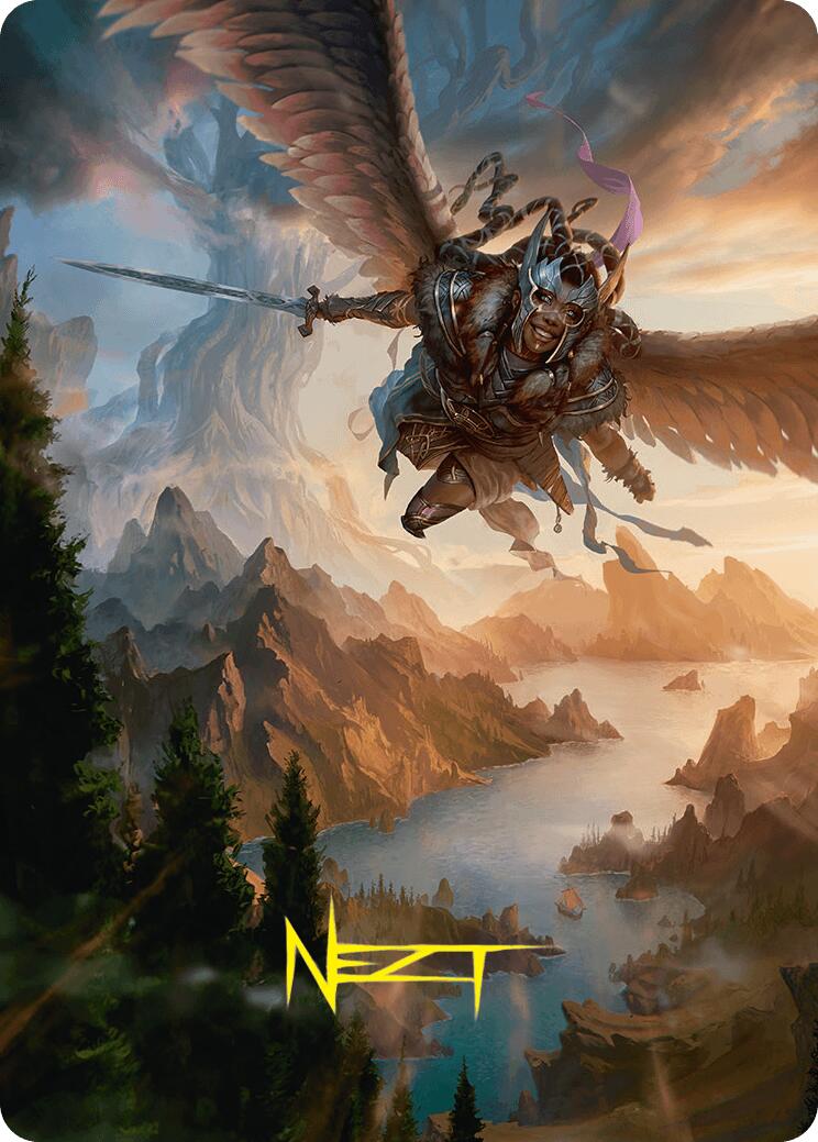 Youthful Valkyrie Art Card (28/54) (Gold-Stamped Signature) [Foundations Art Series] | Gate City Games LLC
