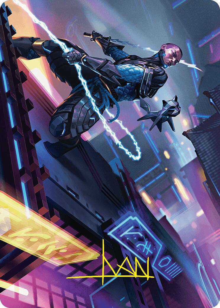Kaito, Cunning Infiltrator Art Card (51/54) (Gold-Stamped Signature) [Foundations Art Series] | Gate City Games LLC