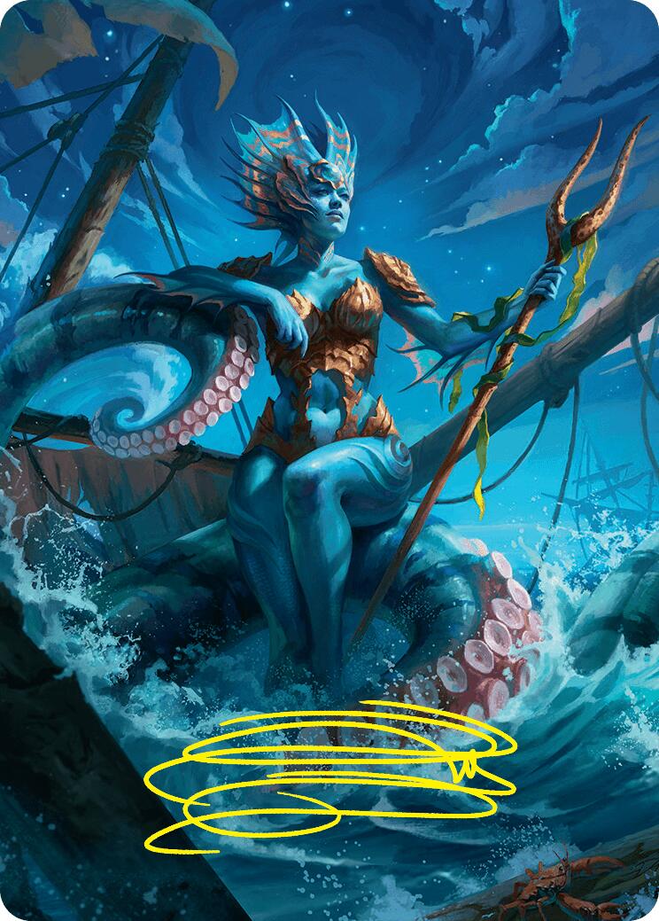 Kiora, the Rising Tide Art Card (30/54) (Gold-Stamped Signature) [Foundations Art Series] | Gate City Games LLC