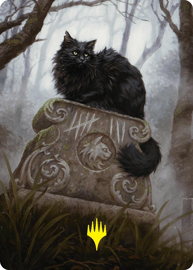 Nine-Lives Familiar 2 Art Card (36/54) (Gold-Stamped Planeswalker Symbol) [Foundations Art Series] | Gate City Games LLC